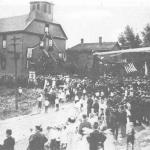 Dedication of the first church, 1911.